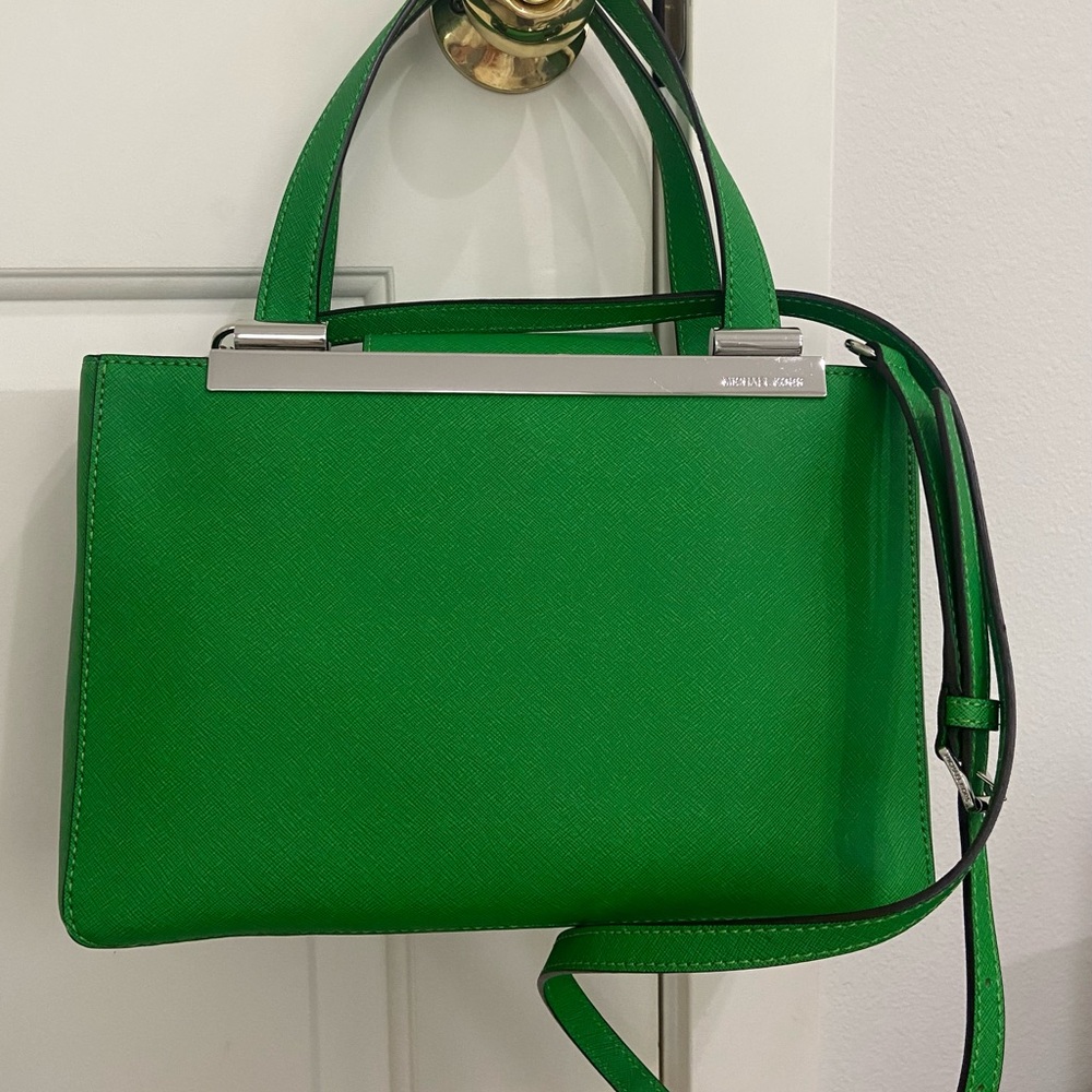 Michael Kors Green Saffiano Leather Satchel Bag - Like New!!